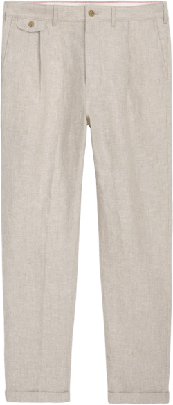 Standard Pleated Pant In Flax Linen