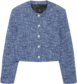Amber Jacket in Blue Tweed
