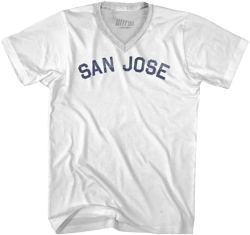 San Jose Adult Cotton V-neck T-shirt