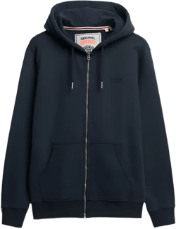 Superdry Mens Hoodie Essential Logo Zip HB Eclipse Navy