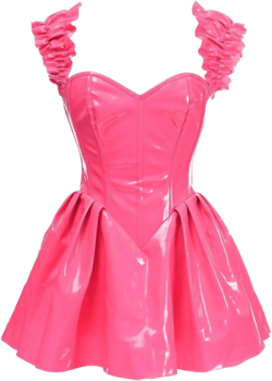 Top Drawer Steel Boned Patent PVC Vinyl Corset Dress