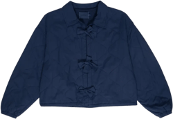 MAMA Panacea Quilted Bow Cotton Jacket (Navy)