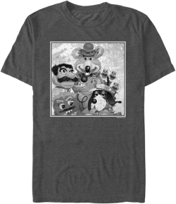Mens Chuck E. Cheese Band Photo T Shirt - Charcoal Heather - 2X Large