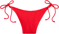 Smocked string bikini bottom - VINTAGE RED