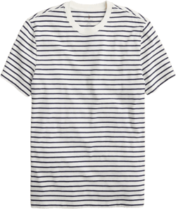 Vintage-wash cotton T-shirt in stripe