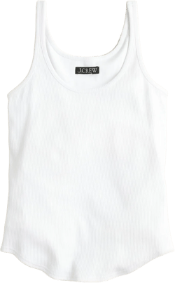 Vintage rib shelf-bra tank top