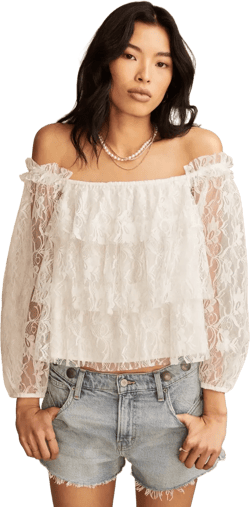 lace off the shoulder top