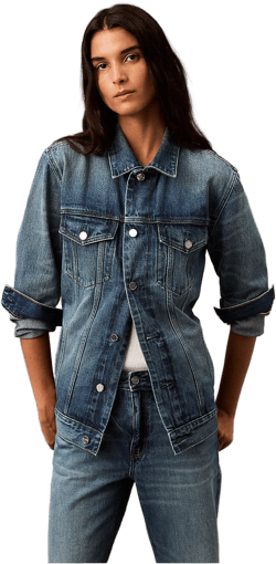 Calvin Klein Women's Blue Selvedge Denim Jacket