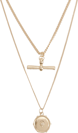 T-bar Double Layer Necklace