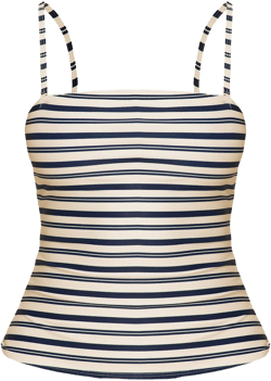 Navy Striped Tankini Top