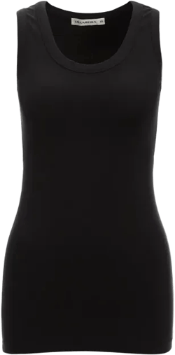 Malu Womens Tank Top Knitted in Black