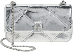 Kira Diamond Quilt Metallic Mini Flap Bag