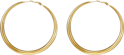 18K GOLD PLATED STAINLESS STEEL HOOP EARRINGS