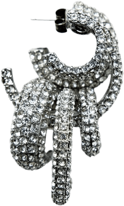 SHIMMERY TRIPLE HOOP EARRINGS