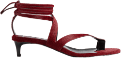 Aimee Kitten Heel Sandal in Cherry Haircalf