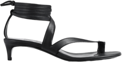 Aimee Kitten Heel Sandal in Black Leather