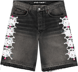 WEB STONE DENIM SHORT
