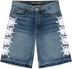 WEB STONE DENIM SHORT