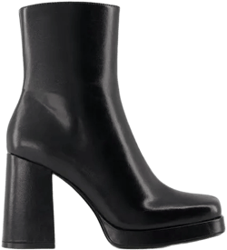 Platform high-heel ankle boots