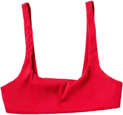 Ribbed bikini top