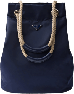 Prada Men's Blue Mariner Medium Re-Nylon Tote Bag