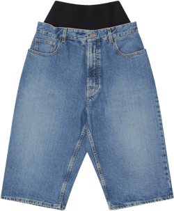 Alaïa - Women's Denim Bermuda Shorts - (Bleu Vintage)