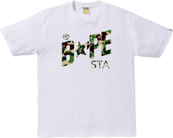 A BATHING APE® - ABC Camo Bape Sta Logo Tee - (White/Green)