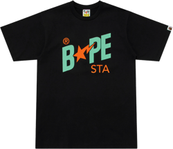 A Bathing Ape® - Colors Bape Sta Logo Tee - (Black)