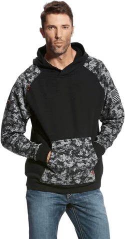 Ariat Men's REBAR Canvas Softshell Vest Medium Black Digi