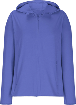 Womens Sun Shirts Full Zip UPF 50+ Protection Hoodie Jacket Long Sleeve Hiking Outdoor Lightweight UPF50+ Jackets Blue XX-Large