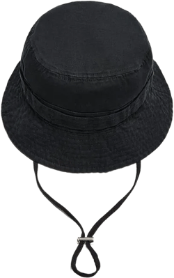 Faded-effect bucket hat