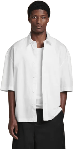BOXY SHORT-SLEEVED COTTON SHIRT