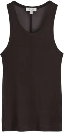RIBBED SILK TANK TOP