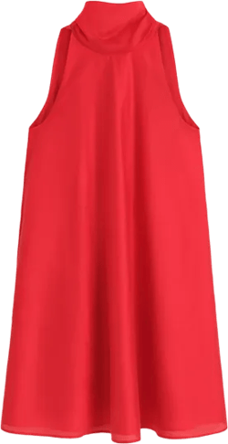 FLUID HALTERNECK MINI DRESS