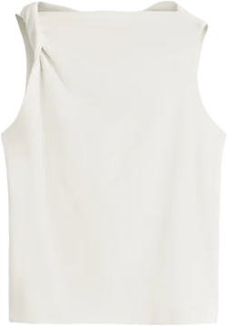 TWIST-DETAIL COTTON TOP