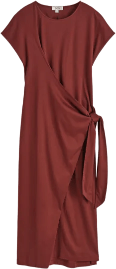 WRAP-FRONT T-SHIRT DRESS