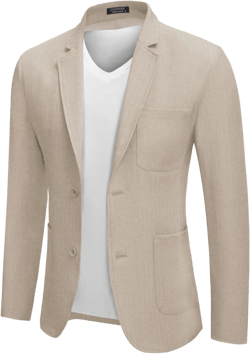 COOFANDY Men's Machine Washable Blazer Slim Fit Casual Suit Jacket Lightweight Two Button Sport Coat