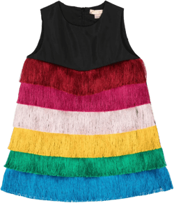 tiered fringed minidress