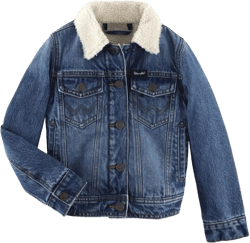 Wrangler Girl's Sherpa Lined Denim Trucker Jacket Large
