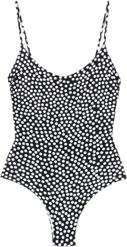 polka-dot swimsuit