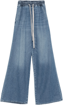 elasticated-waistband jeans