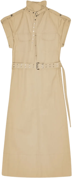 belted shirt dress