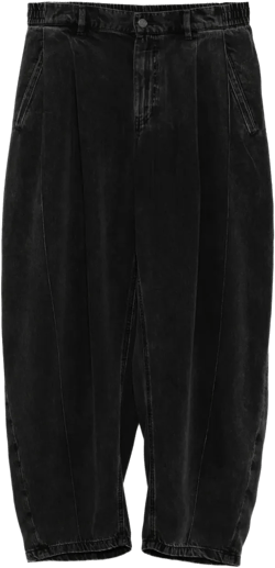 washed tapered jeans