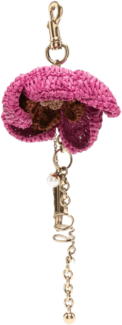floral-motif bag charm