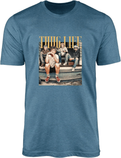 Stay Golden Graphic T-Shirt for Women - Thug Life - Comfortable Cotton Blend Tee - Standard Fit Short Sleeve Top Medium Heather Deep Teal