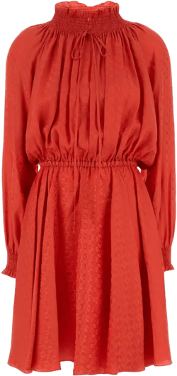 gathered mini dress