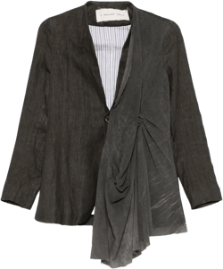 gathered-detail blazer