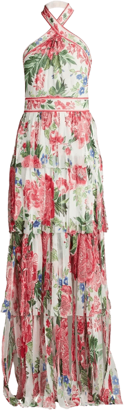 floral-print dress