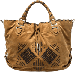 pre-owned suede tote bag