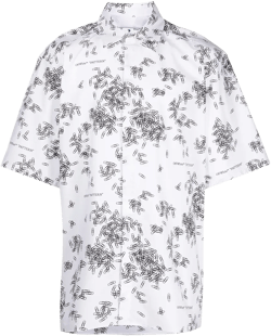 paperclip-print cotton shirt